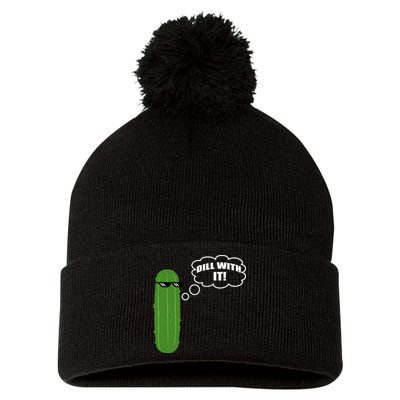 Dill With It Pickle Pom Pom 12in Knit Beanie