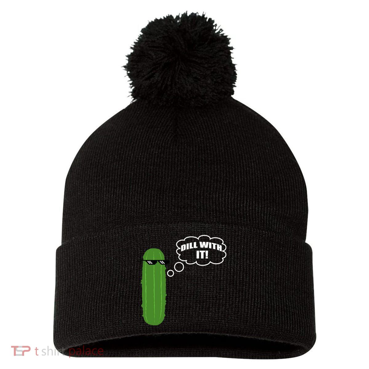 Dill With It Pickle Pom Pom 12in Knit Beanie