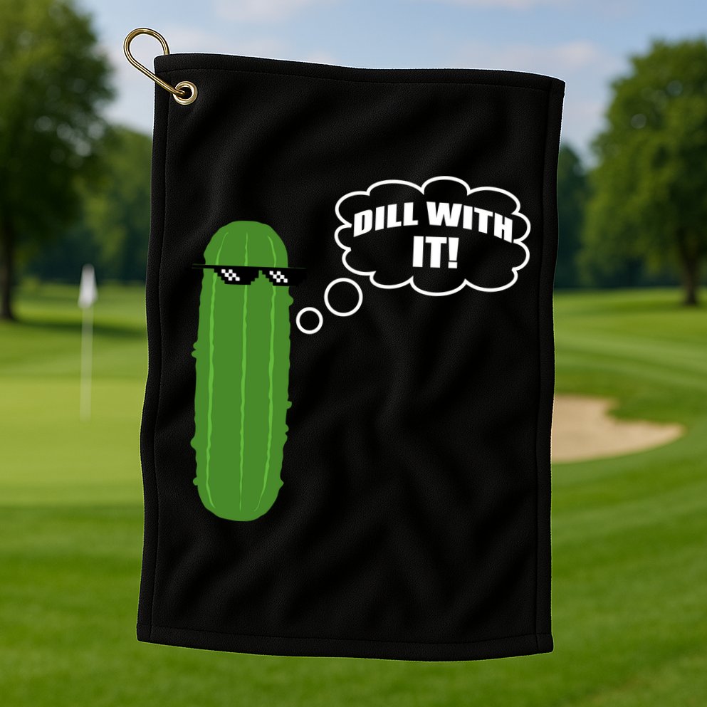 Dill With It Pickle Golf Towel