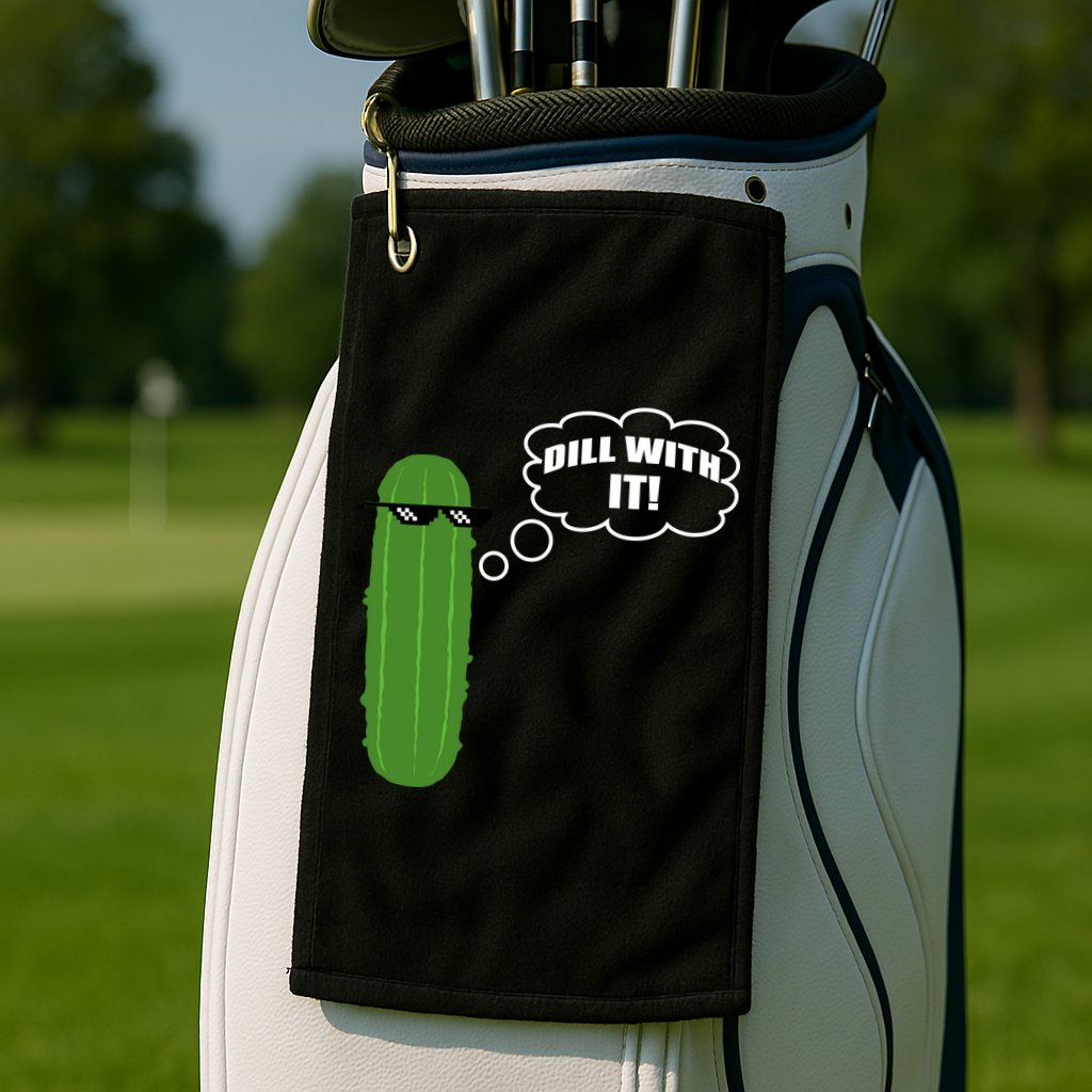 Dill With It Pickle Golf Towel