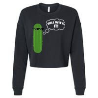 Dill With It Pickle Cropped Pullover Crew