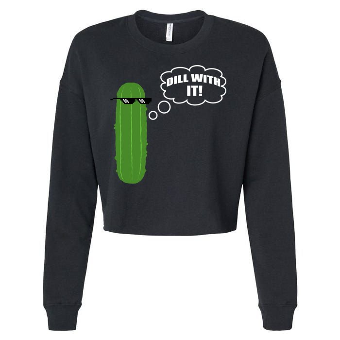 Dill With It Pickle Cropped Pullover Crew