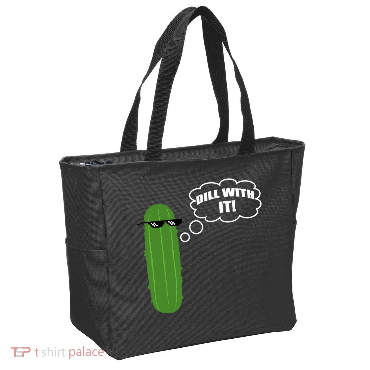 Dill With It Pickle Zip Tote Bag
