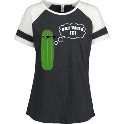 Dill With It Pickle Enza Ladies Jersey Colorblock Tee