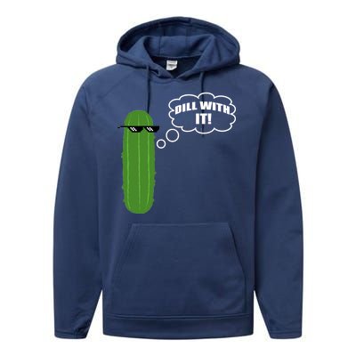 Dill With It Pickle Performance Fleece Hoodie