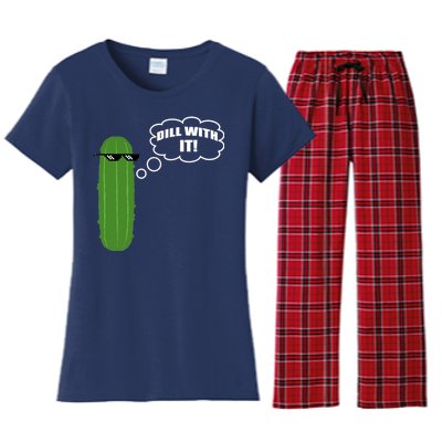 Dill With It Pickle Women's Flannel Pajama Set