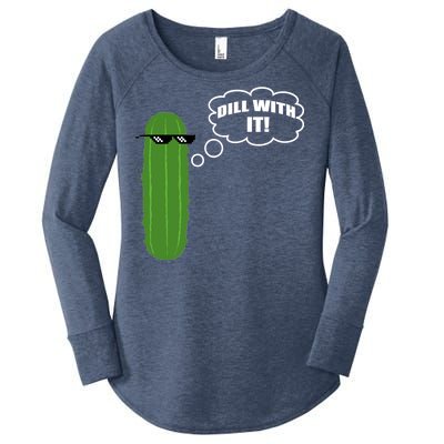 Dill With It Pickle Women's Perfect Tri Tunic Long Sleeve Shirt