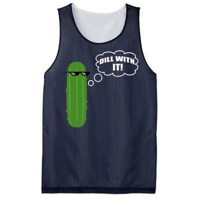 Dill With It Pickle Mesh Reversible Basketball Jersey Tank