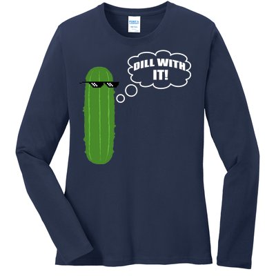 Dill With It Pickle Ladies Long Sleeve Shirt