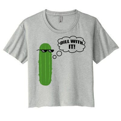 Dill With It Pickle Women's Crop Top Tee