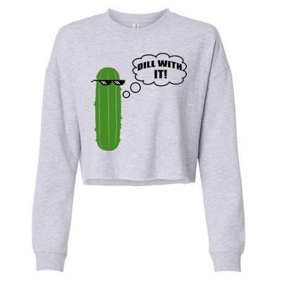 Dill With It Pickle Cropped Pullover Crew