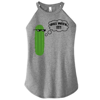 Dill With It Pickle Women's Perfect Tri Rocker Tank