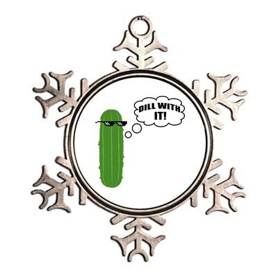 Dill With It Pickle Metallic Star Ornament