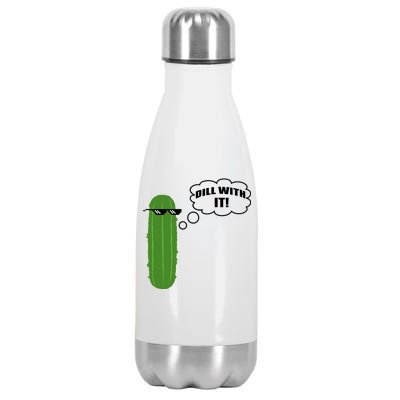 Dill With It Pickle Stainless Steel Insulated Water Bottle