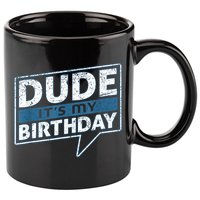 Dude Its My Birthday Party Happy Celebration 11oz C Handle Ceramic Mug