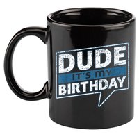 Dude Its My Birthday Party Happy Celebration 11oz C Handle Ceramic Mug