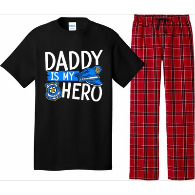 Daddy Is My Hero Police Thin Blue Line Law Enforcet Gift Pajama Set