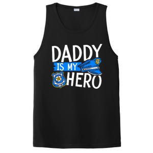 Daddy Is My Hero Police Thin Blue Line Law Enforcet Gift PosiCharge Competitor Tank