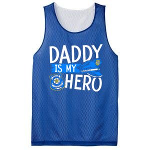 Daddy Is My Hero Police Thin Blue Line Law Enforcet Gift Mesh Reversible Basketball Jersey Tank