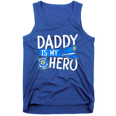 Daddy Is My Hero Police Thin Blue Line Law Enforcet Gift Tank Top