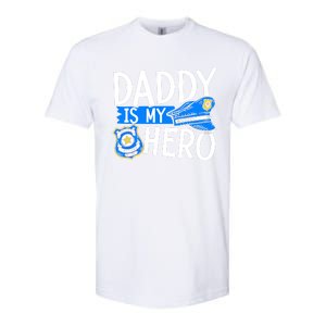 Daddy Is My Hero Police Thin Blue Line Law Enforcet Gift Softstyle CVC T-Shirt