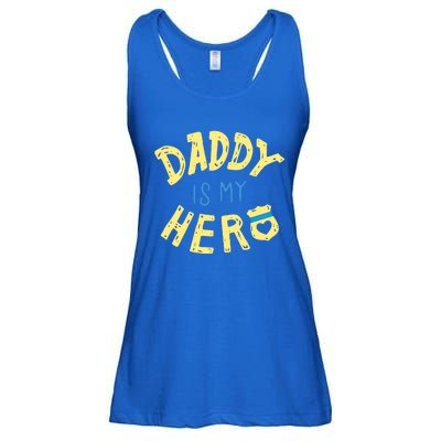 Daddy Is My Hero Police Officer Father Gift For Cops Deputys Gift Ladies Essential Flowy Tank