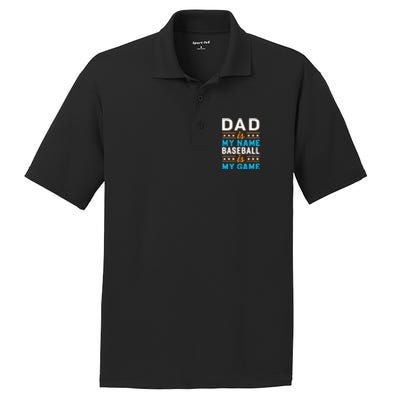 Dad Is My Name Baseball Is My Game Gift For Father's Day PosiCharge RacerMesh Polo