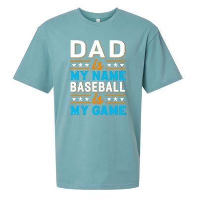 Dad Is My Name Baseball Is My Game Gift For Father's Day Sueded Cloud Jersey T-Shirt