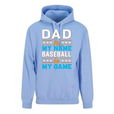 Dad Is My Name Baseball Is My Game Gift For Father's Day Unisex Surf Hoodie