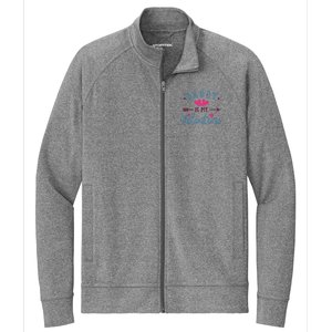 Daddy Is My Valentine Cute Holiday Stretch Full-Zip Cadet Jacket