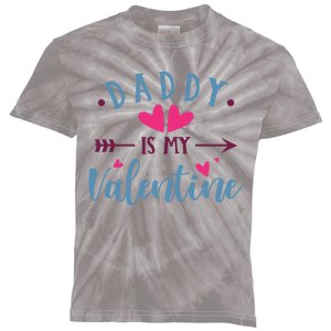 Daddy Is My Valentine Cute Holiday Kids Tie-Dye T-Shirt