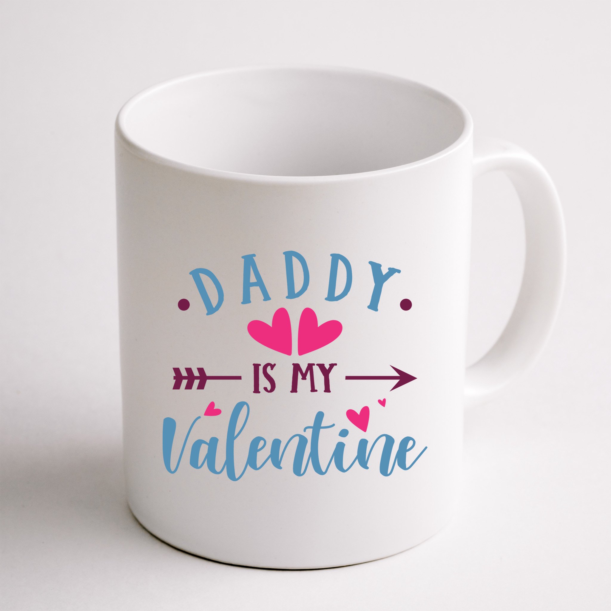 Daddy Is My Valentine Cute Holiday Mug