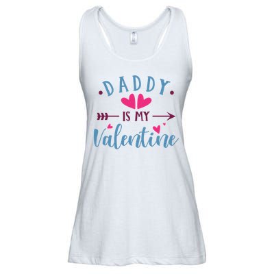 Daddy Is My Valentine Cute Holiday Ladies Essential Flowy Tank