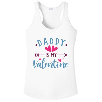 Daddy Is My Valentine Cute Holiday Ladies PosiCharge Competitor Racerback Tank