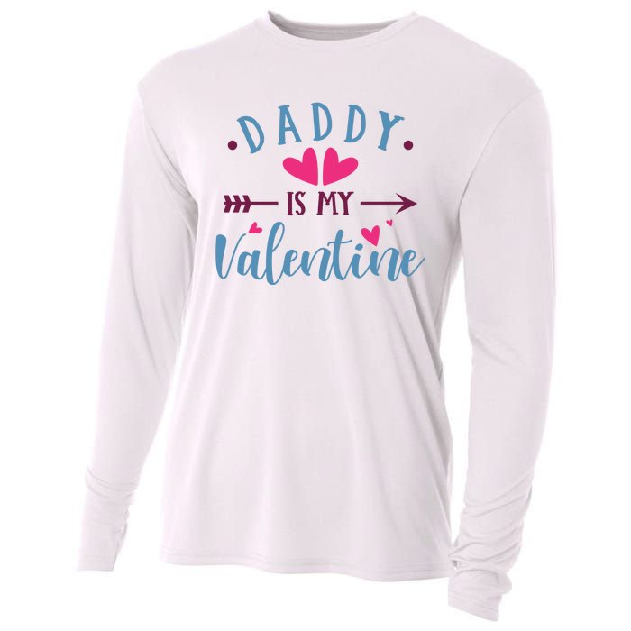 Daddy Is My Valentine Cute Holiday Cooling Performance Long Sleeve Crew