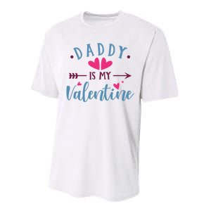 Daddy Is My Valentine Cute Holiday Performance Sprint T-Shirt