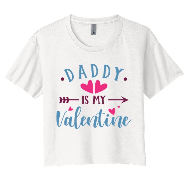Daddy Is My Valentine Cute Holiday Crop Top