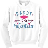 Daddy Is My Valentine Cute Holiday Kids Sweatshirt