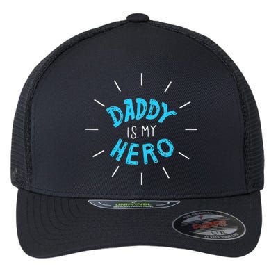 Daddy Is My Hero For Father Child Flexfit Unipanel Trucker Cap