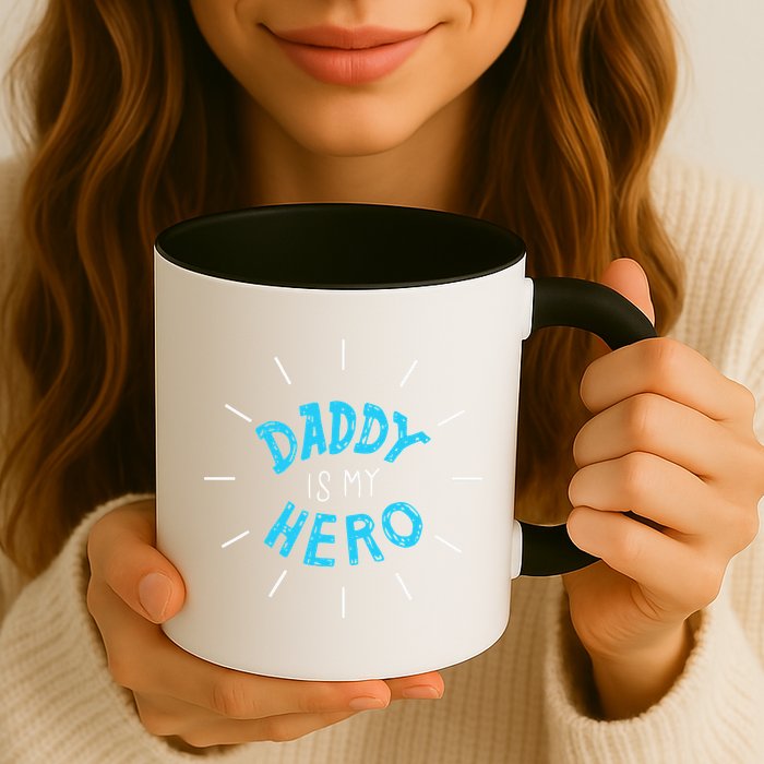Daddy Is My Hero For Father Child Mug