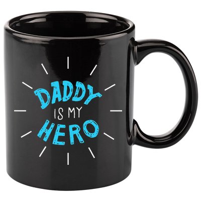 Daddy Is My Hero For Father Child 11oz C Handle Ceramic Mug