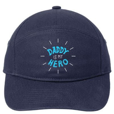 Daddy Is My Hero For Father Child 7-Panel Snapback Hat