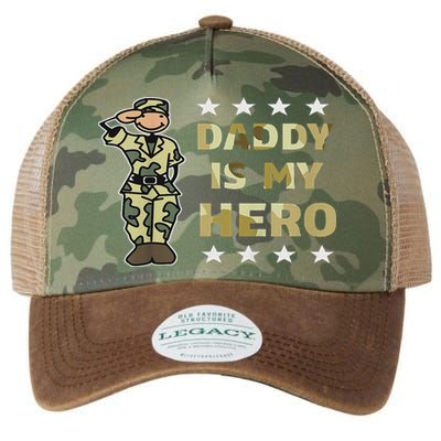 Daddy Is My Hero Military Legacy Tie Dye Trucker Hat