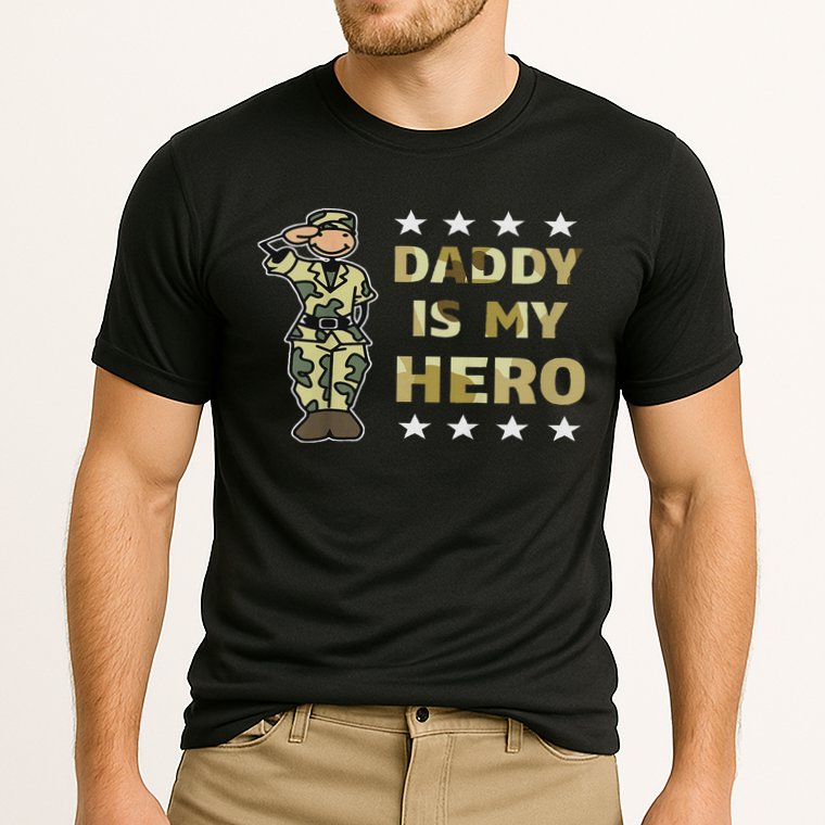 Daddy Is My Hero Military Performance Shirt