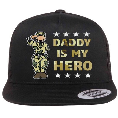 Daddy Is My Hero Military Flatbill Hat