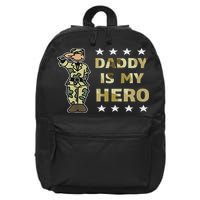 Daddy Is My Hero Military 16 in Basic Backpack