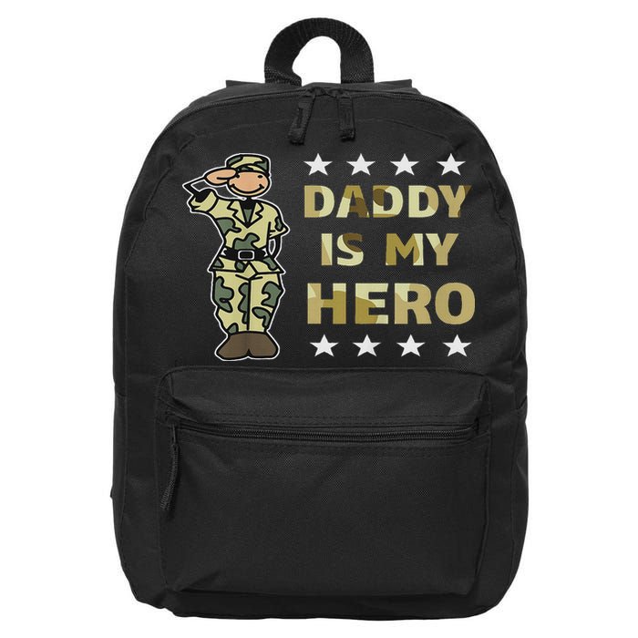 Daddy Is My Hero Military 16 in Basic Backpack