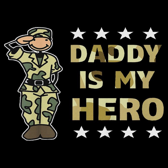 Daddy Is My Hero Military 16 in Basic Backpack