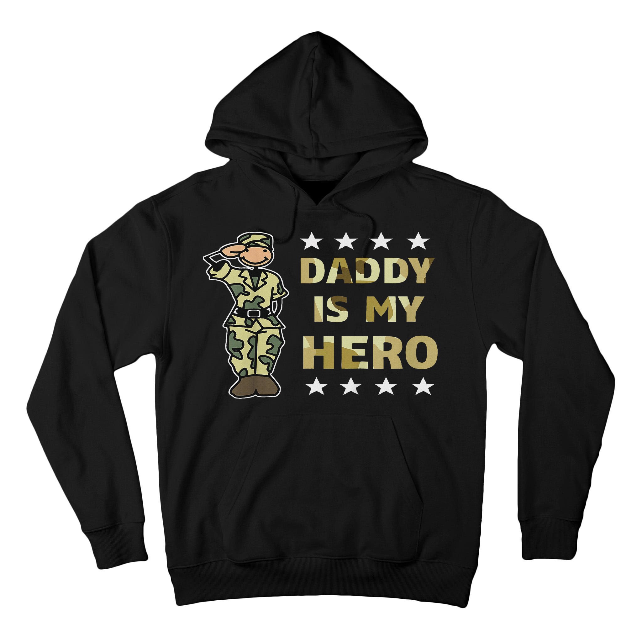 Daddy Is My Hero Military Tall Hoodie