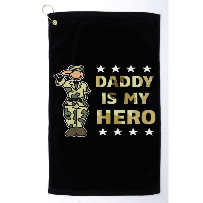 Daddy Is My Hero Military Golf Towel
